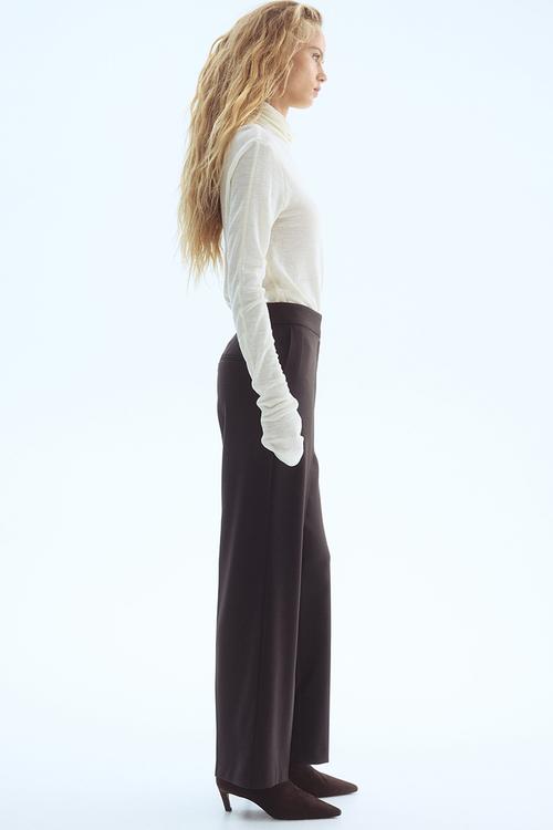 Straight trousers - dark brown