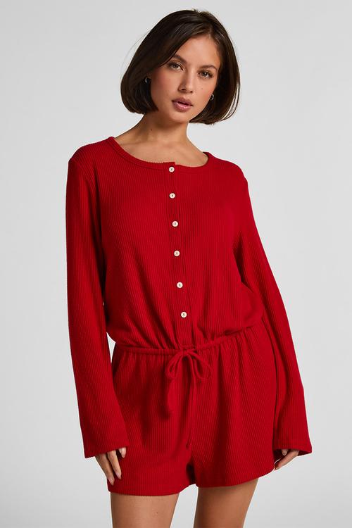 Onesie short jersey rib - savvy red
