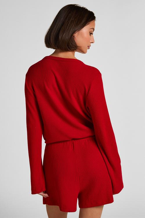 Onesie short jersey rib - savvy red