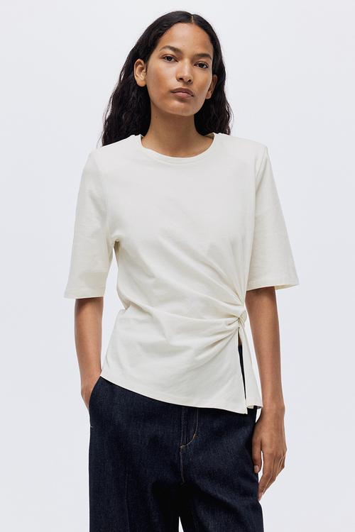 Twist-detail t-shirt - white