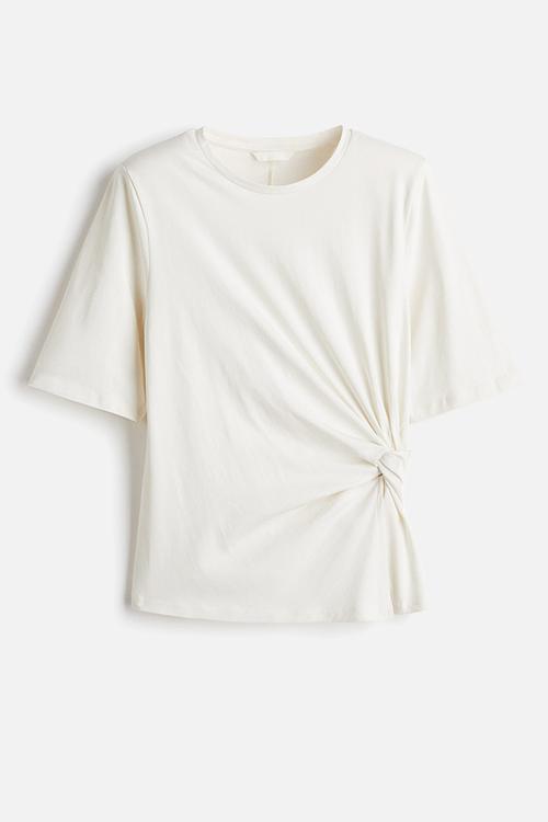 Twist-detail t-shirt - white