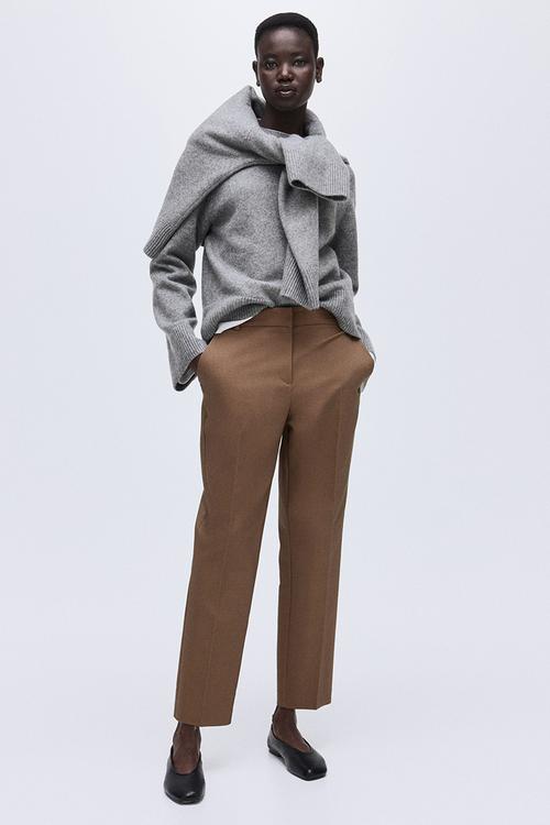 Cigarette trousers - brown