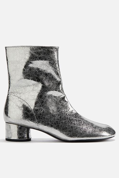 Ankle boots - silver-coloured