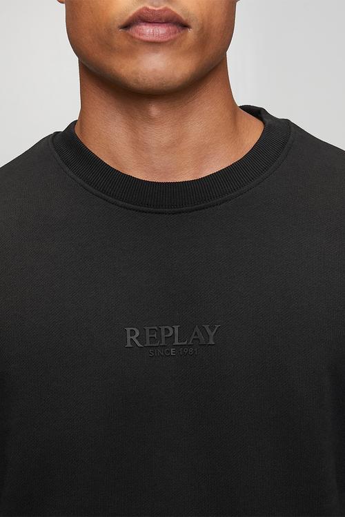 Cotton Terry Fleece Pull Over - Black