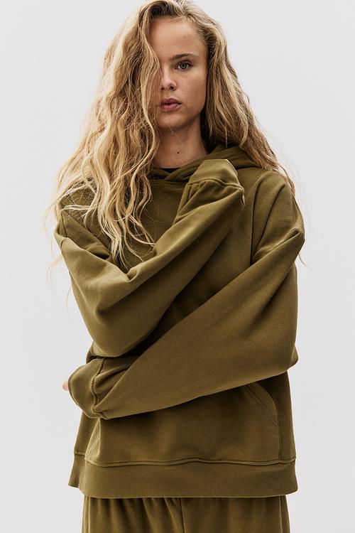 Hoodie - khaki green