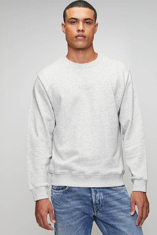 Cotton Terry Fleece Sweater - Grey