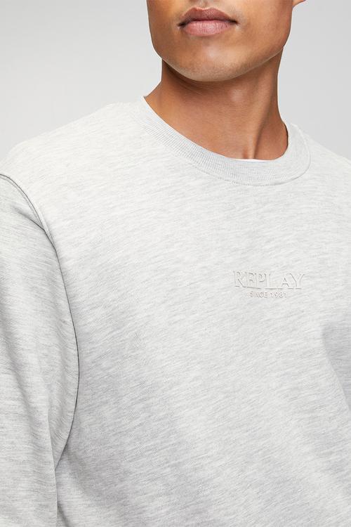 Cotton Terry Fleece Sweater - Grey