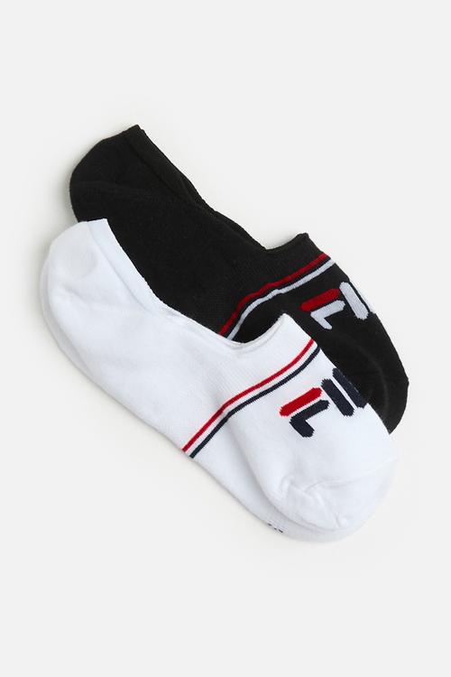 Stallone secret sock ladies 2 pack - white/black