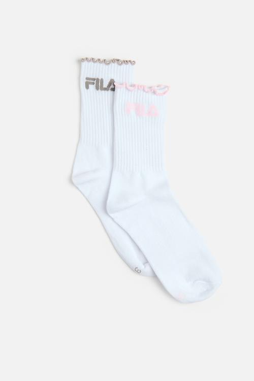 Sofia lettuce 3/4 sock 2 pack - white/iceberg green/lilas