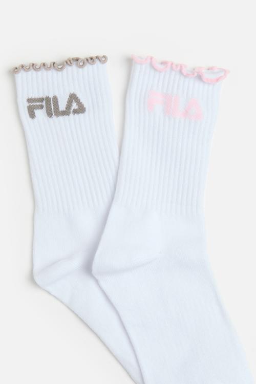 Sofia lettuce 3/4 sock 2 pack - white/iceberg green/lilas