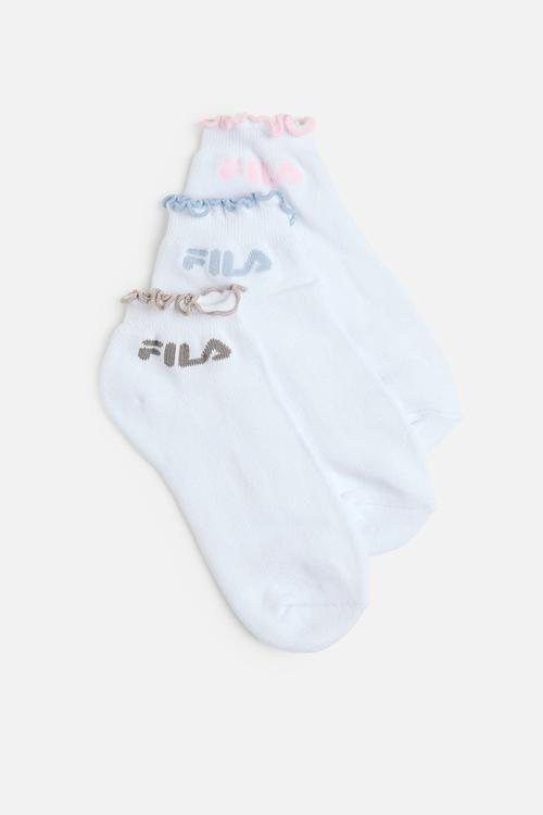 Racheal ankle sock ladies 3 pack - white/pale lilac/skyway
