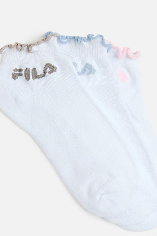 Racheal ankle sock ladies 3 pack - white/pale lilac/skyway
