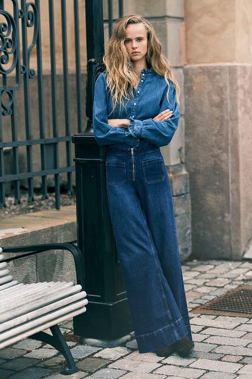 Wide ultra high jeans - blue