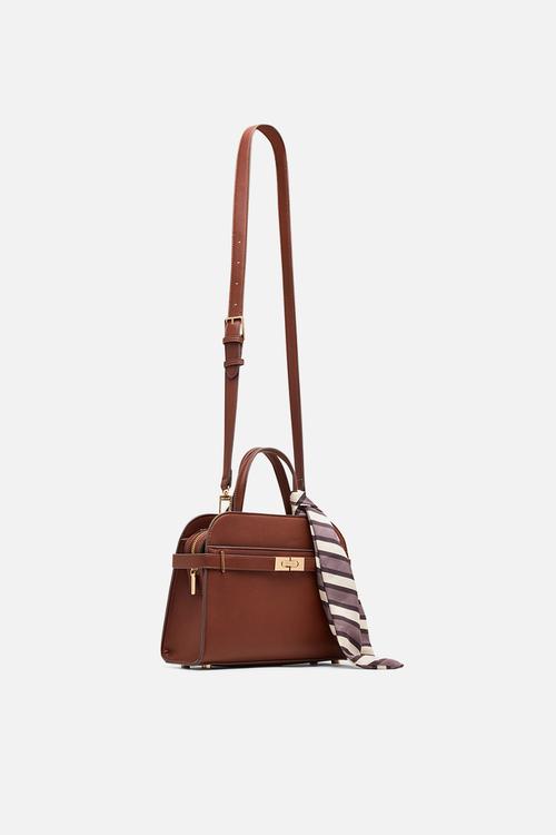 Cambodia Medium Satchel W/ Detachable Strap Bag - Hazelnut