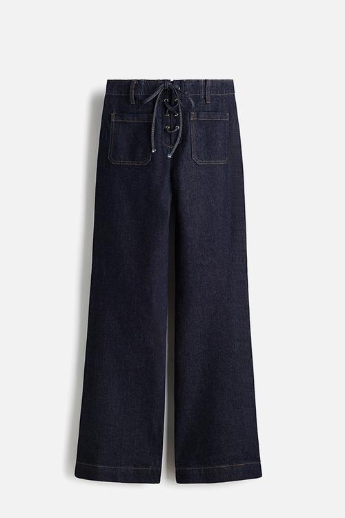 Flared high jeans - dark denim blue
