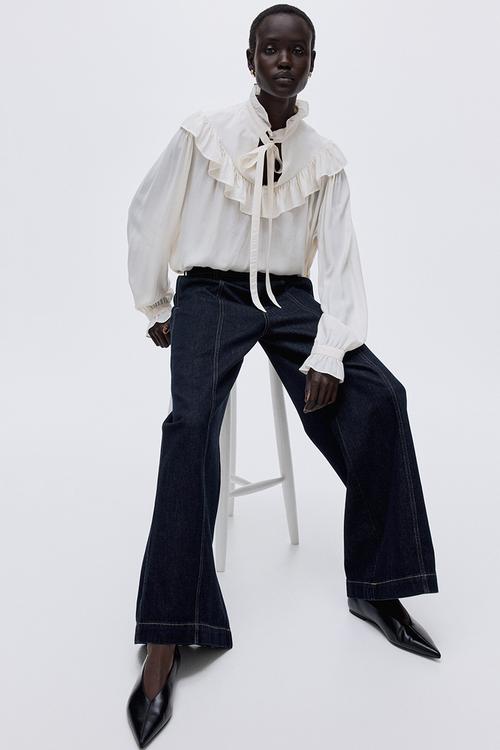 Wide high jeans - dark denim blue
