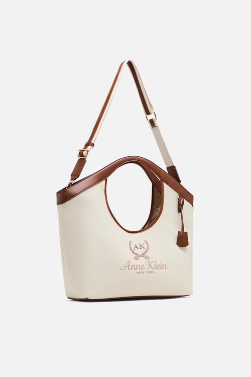 China Large Tote W/ Detachable Strap Bag - Hazelnut