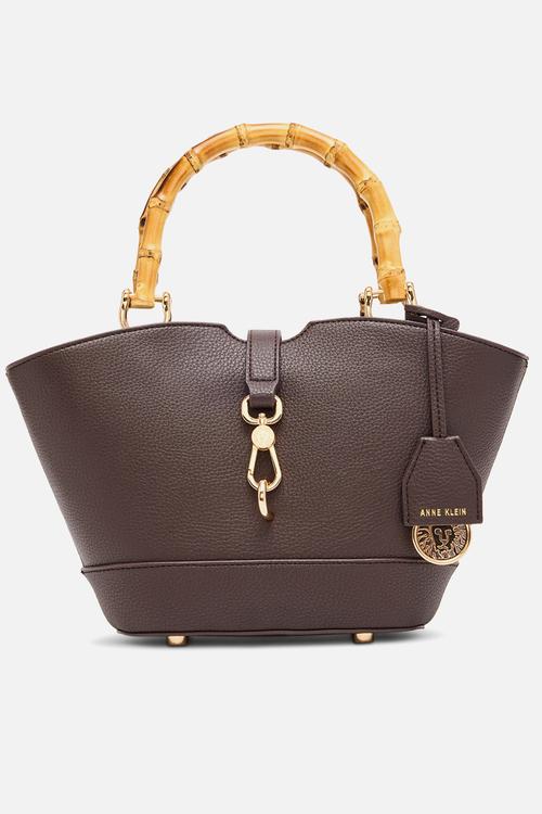 Cambodia Rounded Mini Tote W/ Detachable Strap Bag-Espresso