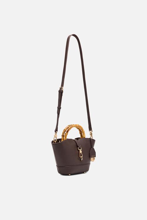 Cambodia Rounded Mini Tote W/ Detachable Strap Bag-Espresso