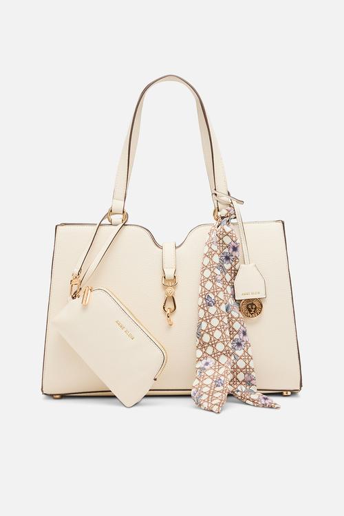 Cambodia East West Tote Bag - Pearl White