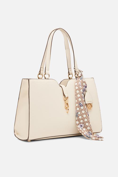 Cambodia East West Tote Bag - Pearl White