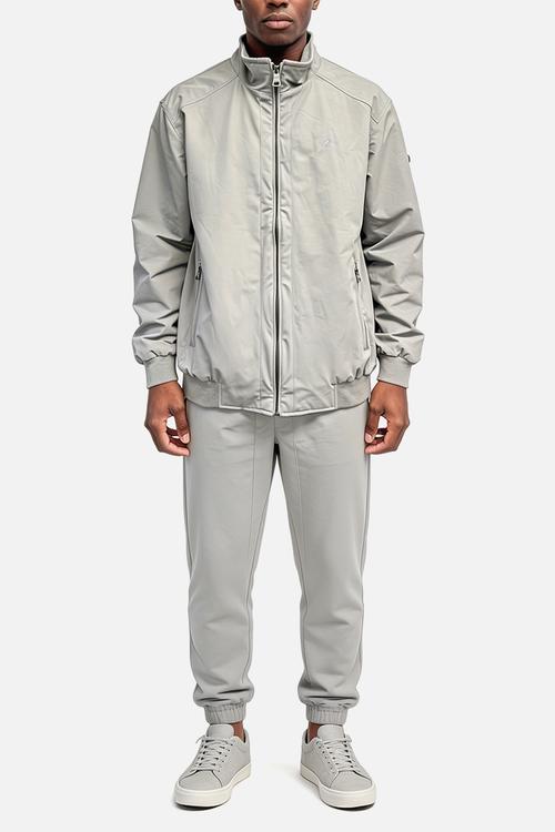 Donald Long Sleeve Badge Harrington Jacket - Grey