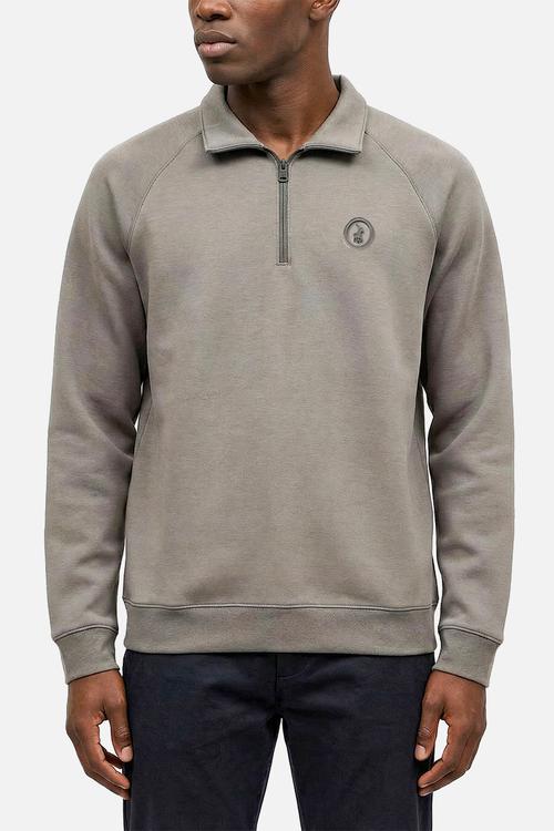 Thulani Sport Long Sleeve 1/4 Zip Sweat Top - Charcoal