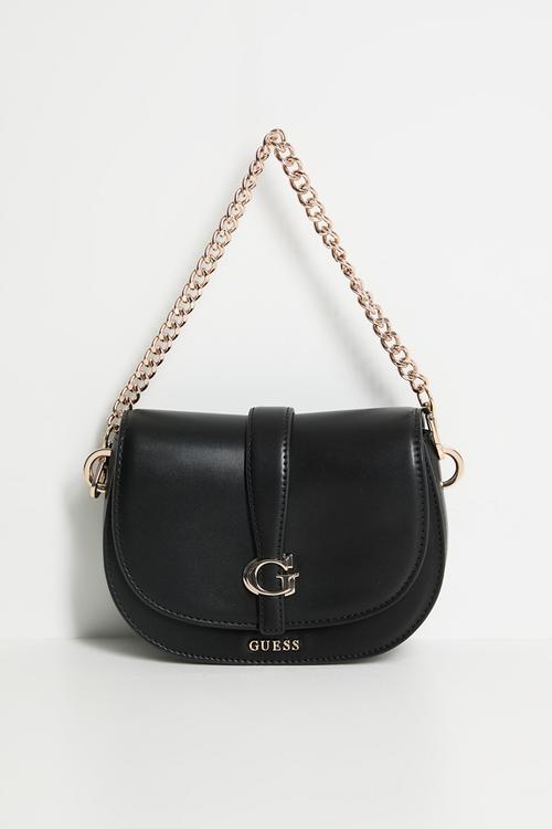 Carrie mini flap crossbody bag- black