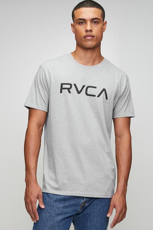 Big Rvca Short Sleeve Tee - Grey Noise Mocktwist - Black Logo