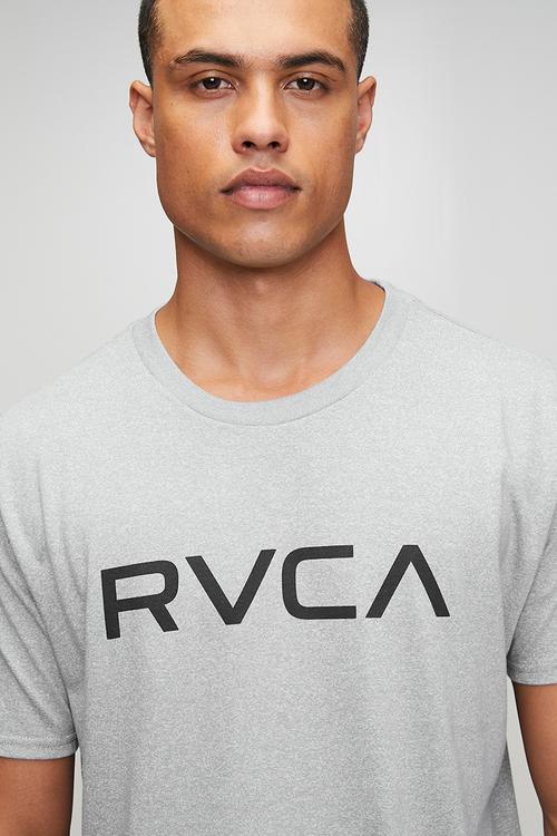 Big Rvca Short Sleeve Tee - Grey Noise Mocktwist - Black Logo