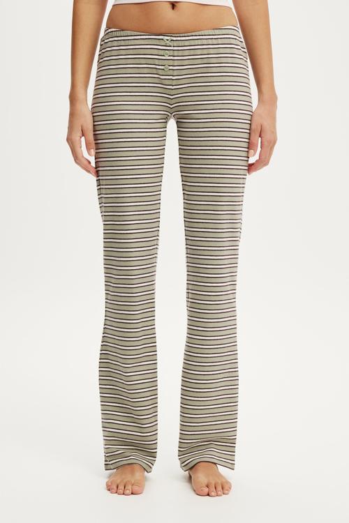 Dreamy soft flare pant - jamie stripe seagrass