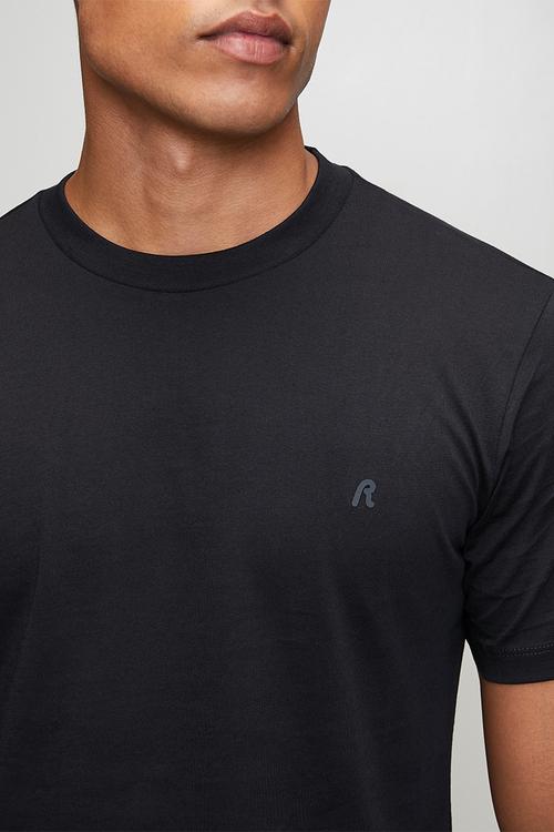Tonal Logo Essential Tee -  Black
