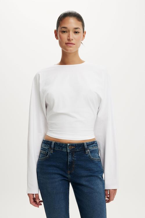 Blair Batwing Long Sleeve - White
