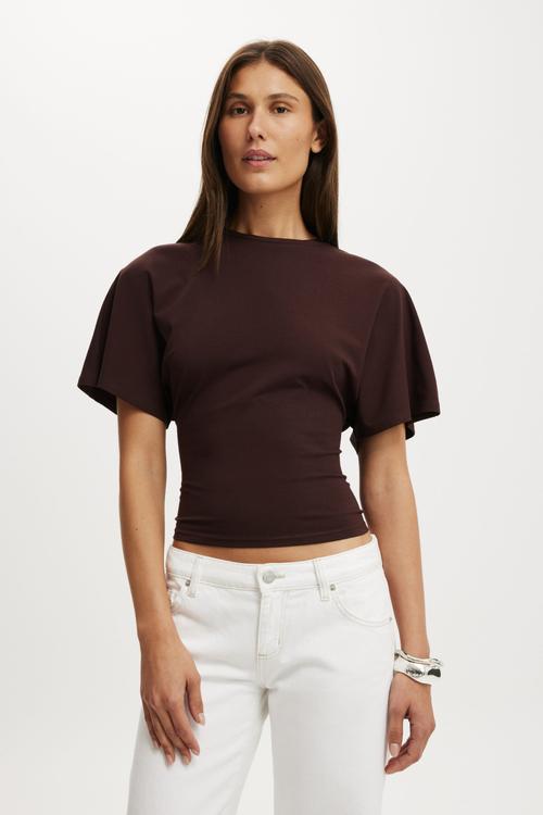 Batwing Short Sleeve Tee - Dark Oak