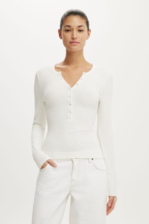 Blake henley long sleeve  - vintage white