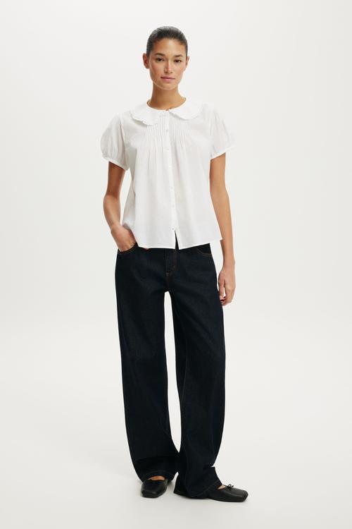 Edie babydoll shirt - white