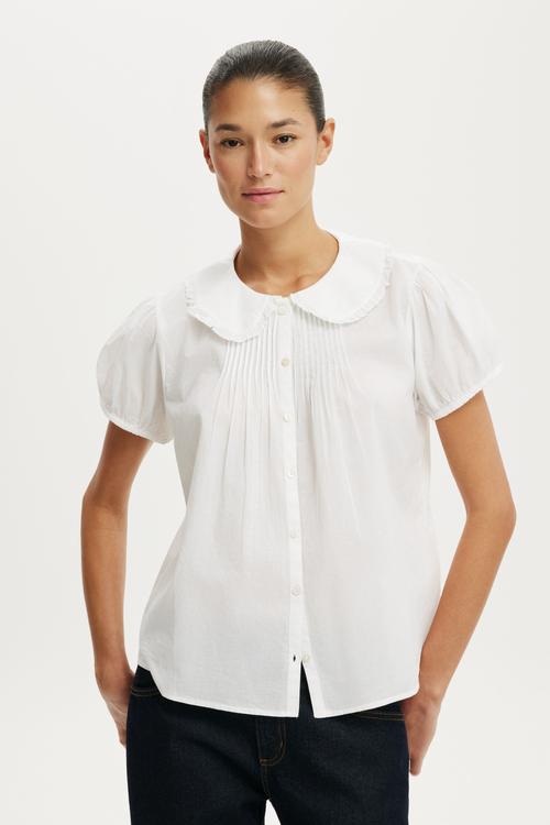 Edie babydoll shirt - white