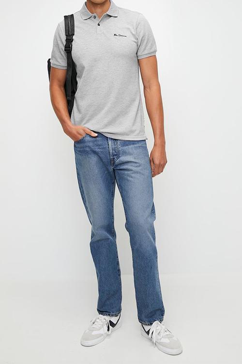 Ben Polo Short Sleeve - Grey melange
