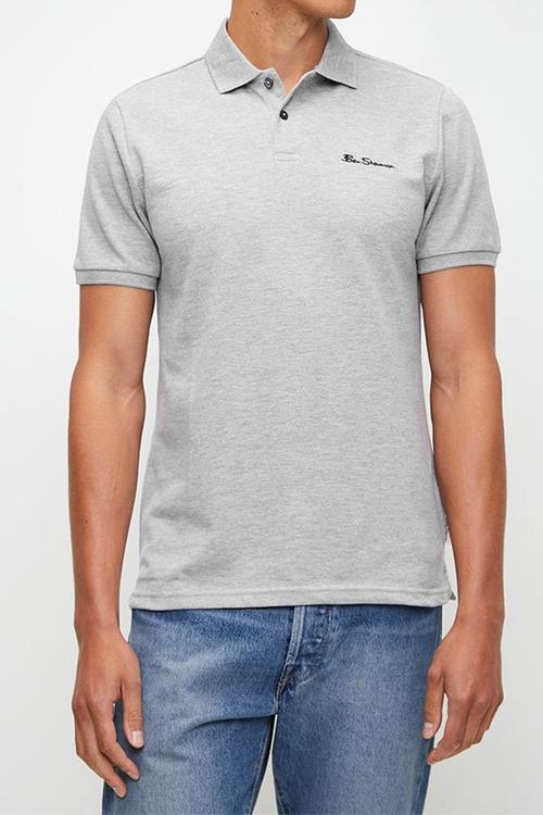 Ben Polo Short Sleeve - Grey melange