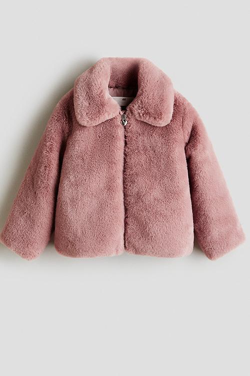Fluffy jacket - dusty pink