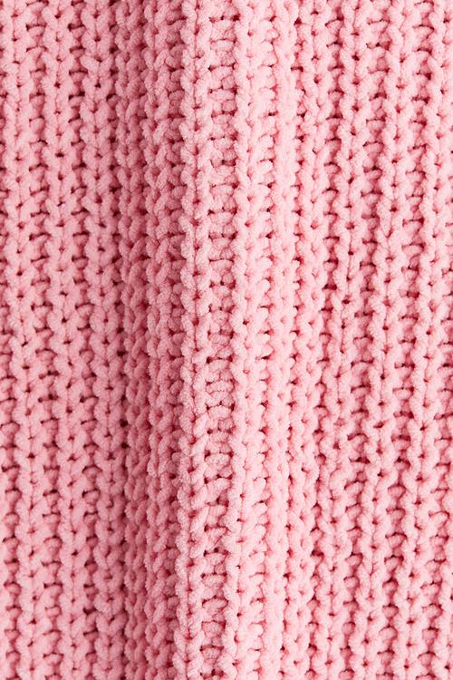 Chenille-knit cardigan - bubblegum pink