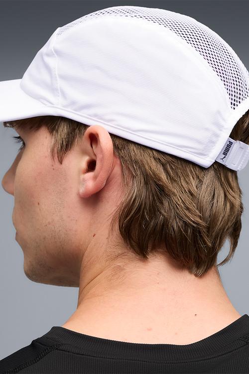 Short Visor Mesh 5 Panel Cap - Puma White