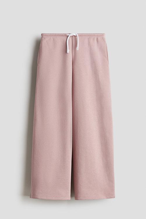 Brushed-inside joggers - dusty pink