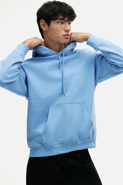 Loose fit hoodie - light blue