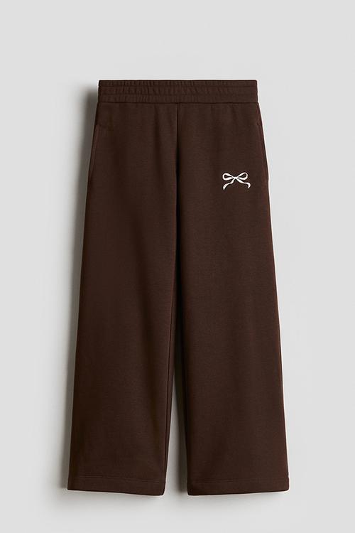 Straight sweatshirt joggers - dark brown/bow 