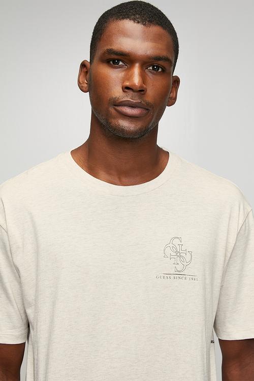 Short sleeve Bsc Dstrssd Quattro G Tee - Light Oatmeal Heather M11
