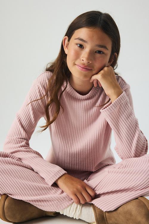 2-Piece top and trousers set - light dusty pink