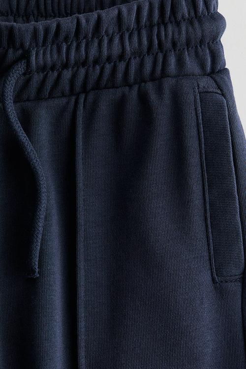 Crease-leg joggers - navy blue