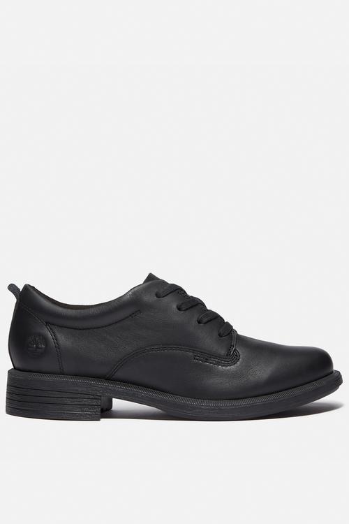 Verona square lace up shoe - black full grain