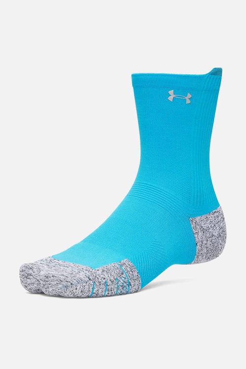 UA Velociti Run Cush 3 Pack Crew - Capri / White / Reflective